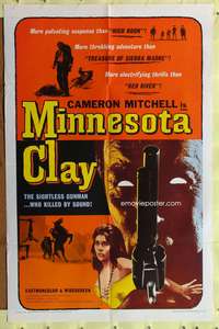 a618 MINNESOTA CLAY one-sheet movie poster '65 wacky sightless gunman!