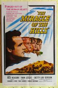 a622 MIRACLE OF THE HILLS one-sheet movie poster '59 Rex Reason