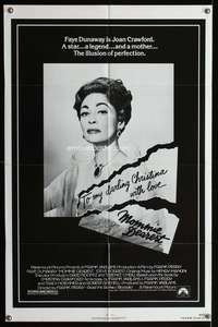 a632 MOMMIE DEAREST one-sheet movie poster '81 Faye Dunaway as Crawford!