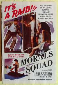 a638 MORALS SQUAD one-sheet movie poster '60 You're at an actual vice raid!