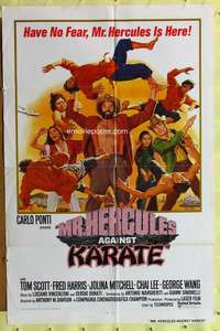 a644 MR HERCULES AGAINST KARATE one-sheet movie poster '73 Kunstler art!