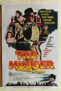 a647 MUGGER one-sheet movie poster '58 Ed McBain street crime film noir!