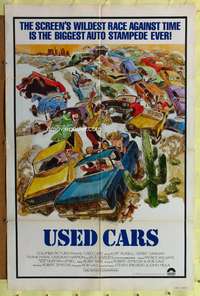 a925 USED CARS one-sheet movie poster '80 Kossin art, different image!