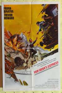 a935 VON RYAN'S EXPRESS one-sheet movie poster '65 Frank Sinatra, Howard