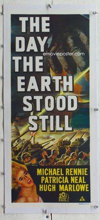 f263 DAY THE EARTH STOOD STILL linen Aust daybill movie poster R70s