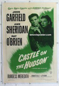 f331 CASTLE ON THE HUDSON linen one-sheet movie poster R49 Garfield, Sheridan