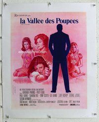 f173 VALLEY OF THE DOLLS linen French 17x21 movie poster '67 Grinsson