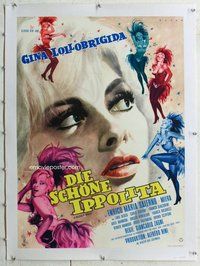 f182 LA BELLEZZA DI IPPOLITA linen German movie poster '62 Lollobrigida