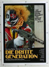 f190 THIRD GENERATION linen German movie poster '79 Rainer Fassbinder