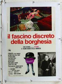 f200 DISCREET CHARM OF THE BOURGEOISIE linen Italian photobusta movie poster '72