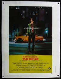 f266 TAXI DRIVER linen Thirty by Forty movie poster '76 De Niro, Scorsese