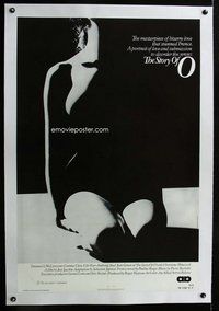 f471 STORY OF O linen one-sheet movie poster '76 sexy silhouette image!