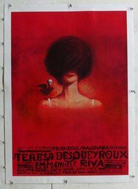 f220 THERESE linen commercial Polish 22x32 1970 Therese Desqueyroux, Franciszek Starowieyski art!