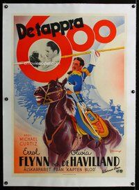 f096 CHARGE OF THE LIGHT BRIGADE linen Swedish movie poster '36Rohman