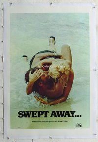 f477 SWEPT AWAY int'l linen one-sheet movie poster '78 Lina Wertmuller