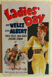 g369 LADIES' DAY one-sheet movie poster '43 baseball, sexy Lupe Velez!