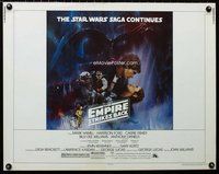 z709 EMPIRE STRIKES BACK half-sheet movie poster '80 Lucas, GWTW style!