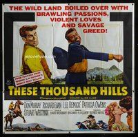 f352 THESE THOUSAND HILLS six-sheet movie poster '59 Don Murray, Fleischer