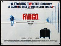 f381 FARGO DS British quad movie poster '96 Coen brothers, great image!