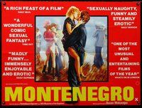 f397 MONTENEGRO British quad movie poster '81 Makavejev,Chantrell art