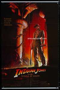 y598 INDIANA JONES & THE TEMPLE OF DOOM one-sheet movie poster '84 Ford