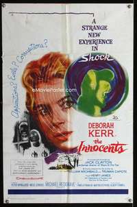 y596 INNOCENTS one-sheet movie poster '62 Deborah Kerr, Michael Redgrave