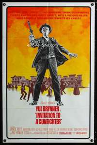 y589 INVITATION TO A GUNFIGHTER one-sheet movie poster '64 Yul Brynner