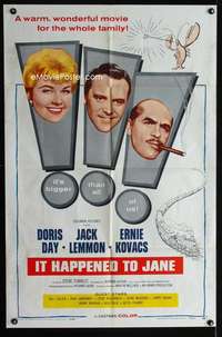 y584 IT HAPPENED TO JANE one-sheet movie poster '59 Doris Day, Jack Lemmon