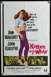 y553 KITTEN WITH A WHIP one-sheet movie poster '64 sexy Ann-Margret!