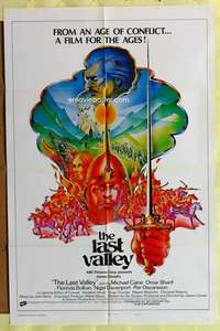 y543 LAST VALLEY int'l one-sheet movie poster '71 James Clavell, Caine