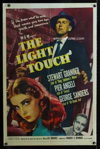 y534 LIGHT TOUCH one-sheet movie poster '51 Stewart Granger, Pier Angeli