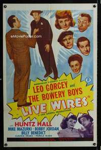 y527 LIVE WIRES one-sheet movie poster '46 Leo Gorcey, Bowery Boys!