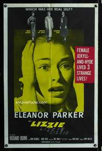 y525 LIZZIE one-sheet movie poster '57 Parker as female Jekyll & Hyde!