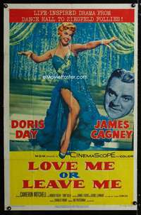 y511 LOVE ME OR LEAVE ME one-sheet movie poster '55 Doris Day, Cagney