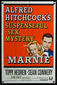 y483 MARNIE one-sheet movie poster '64 Sean Connery, Alfred Hitchcock