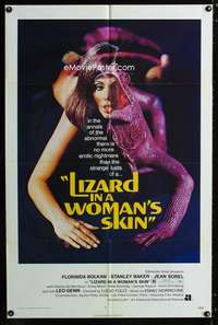 b648 LIZARD IN A WOMAN'S SKIN one-sheet movie poster '71 Fulci, wild image!