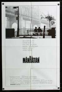 b667 MANHATTAN style B one-sheet movie poster '79 Woody Allen, Hemingway