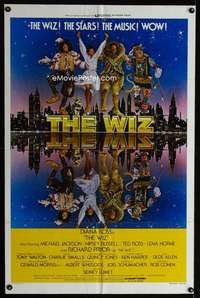 b888 WIZ one-sheet movie poster '78 Diana Ross, Michael Jackson, Gadino art