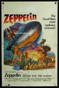 b899 ZEPPELIN one-sheet movie poster '71 Michael York, Elke Sommer