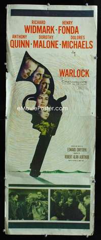 f642 WARLOCK insert movie poster '59 Henry Fonda, Richard Widmark