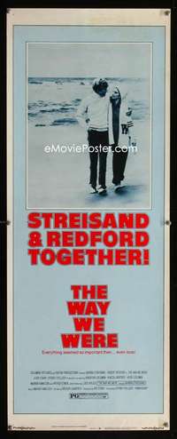 f645 WAY WE WERE insert movie poster '73 Barbra Streisand, Redford