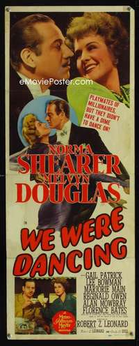 f647 WE WERE DANCING insert movie poster '42 Norma Shearer, Douglas