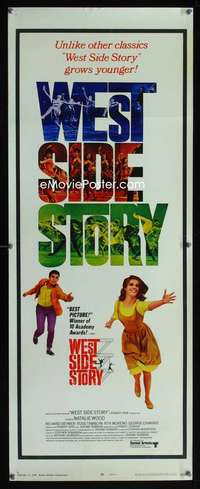 f653 WEST SIDE STORY insert movie poster R68 Natalie Wood, Rita Moreno