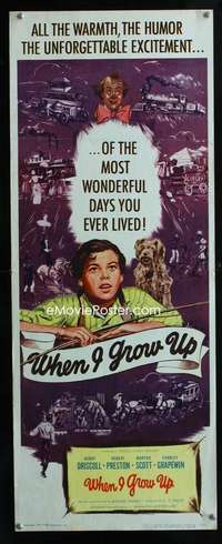 f656 WHEN I GROW UP insert movie poster '51 Bobby Driscoll, Preston