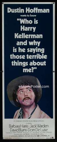 f659 WHO IS HARRY KELLERMAN insert movie poster '71 Dustin Hoffman