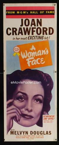 f668 WOMAN'S FACE insert movie poster R54 Joan Crawford close up!