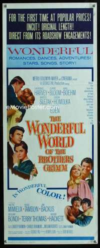 f669 WONDERFUL WORLD OF THE BROTHERS GRIMM insert movie poster '62