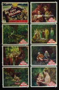 v436 LOST VOLCANO 8 movie lobby cards '50 Johnny Sheffield as Bomba!