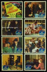 v591 STATE PENITENTIARY 8 movie lobby cards '50 filmed behind bars!