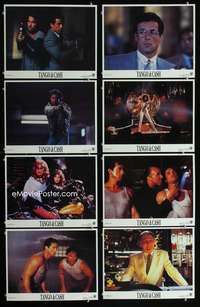 v606 TANGO & CASH 8 movie lobby cards '89 Kurt Russell, Sly Stallone